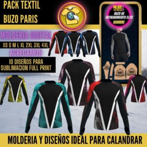 pack de diseños moldería – buzo de entrenamiento