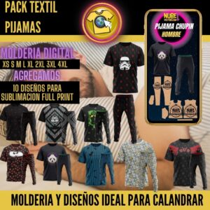 pack de diseños moldería – pijamas